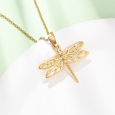 304 Stainless Steel Pendant Cable Chain Necklaces for Men Women NJEW-K308-03B-G-1