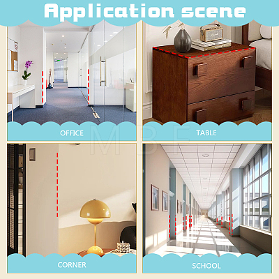 Plastic Self-adhesive Wall Corner Protector AJEW-WH0606-90A-1