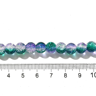 Crackle Glass Beads Strands CCG-C002-8mm-03-1