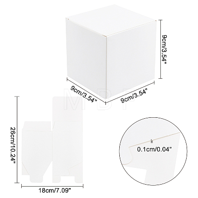 Foldable Creative Kraft Paper Box CON-WH0062-04A-1
