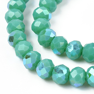 Electroplate Opaque Solid Color Glass Beads Strands EGLA-A044-P3mm-L31-1