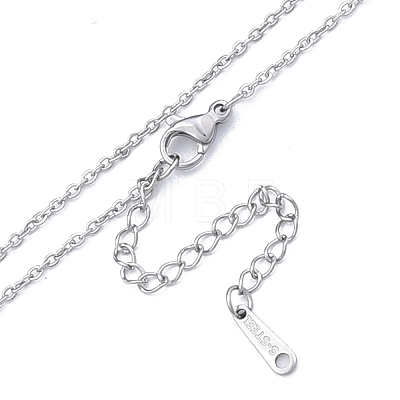 304 Stainless Steel Cable Chains Necklace for Men Women NJEW-N050-A04-S15-1