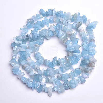 Natural Aquamarine Beads Strands G-O049-B-21-1