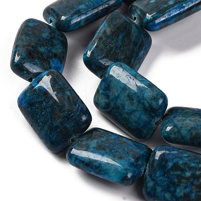 Natural Blue Agate Beads Strands G-T047-B02-01-1