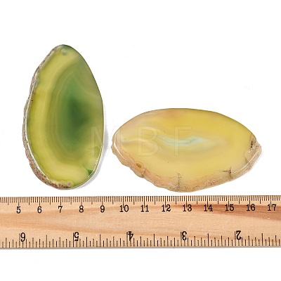 Natural Agate Slices Big Pendants G-E022-1-1