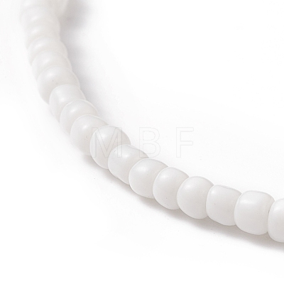 Polymer Clay Evil Eye & Glass Seed Beaded Stretch Bracelet for Women BJEW-JB08617-1