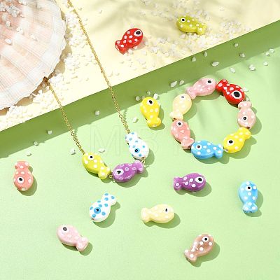 20Pcs 10 Colors Handmade Porcelain Beads PORC-FS0001-64-1
