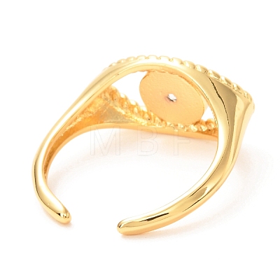 Horse Eye Golden Enamel Cuff Rings for Women KK-G404-01-1