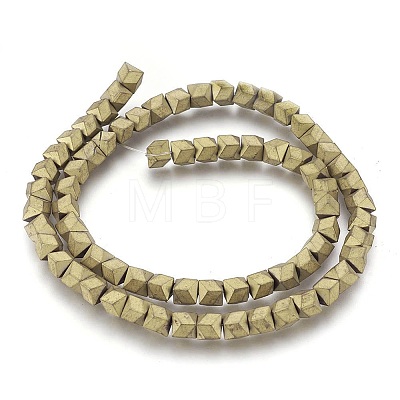 Electroplated Non-magnetic Synthetic Hematite Beads Strands G-P392-N04-1