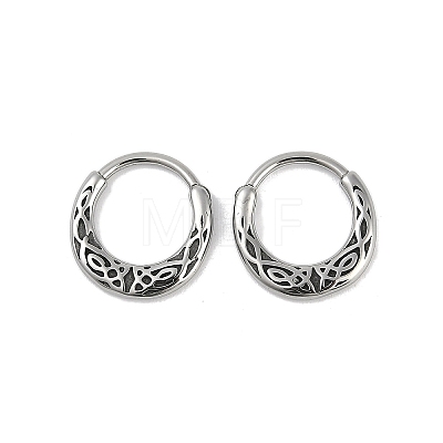 316 Surgical Stainless Steel Hoop Earrings EJEW-G416-36AS-1