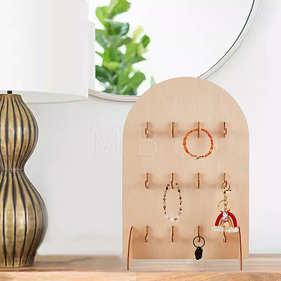 Arch Shaped Wood Bracelet Display Stands BDIS-WH0007-02-1