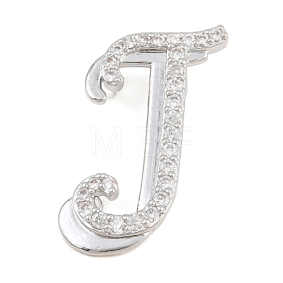 Brass Micro Pave Clear Cubic Zirconia Pendants CU-CBA8481-01P-J-1