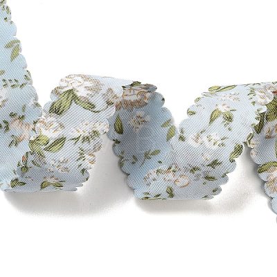 20 Yards Flower Printed Polyester Ribbon OCOR-Z005-03E-1