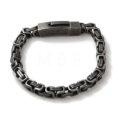 316 Surgical Stainless Steel Byzantine Chain Bracelets BJEW-Q349-02B-1