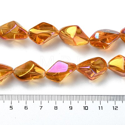 Electroplate Transparent Glass Beads Strands EGLA-E060-01A-FR03-1