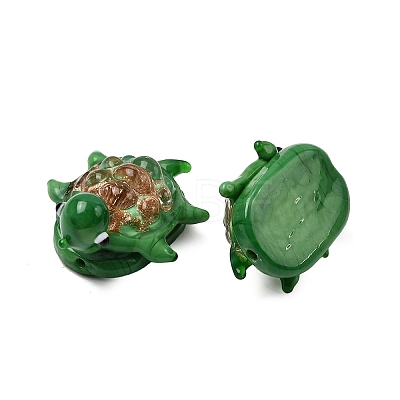 Handmade Gold Sand Lampwork Beads LAMP-K044-01B-1