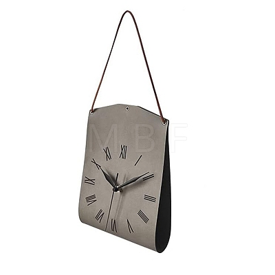 PU Leather Clock Wall Hanging Ornaments PW-WG37521-04-1