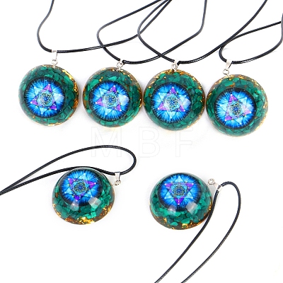 Resin Pendant Necklaces PW-WGFEBCC-01-1