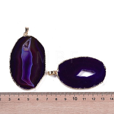 Natural Agate Big Pendants KK-F868-29G-01-1