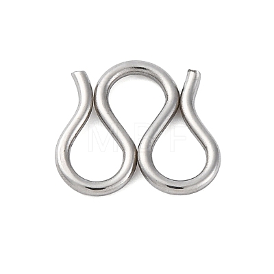 304 Stainless Steel S-Hook Clasps STAS-Z048-06P-01-1