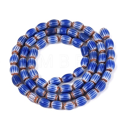 Handmade Millefiori Glass Barrel Beads Strands LA-N002-01A-1