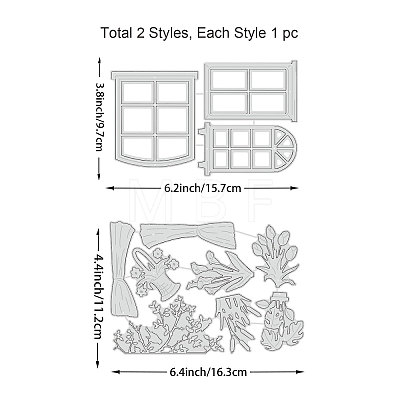 Carbon Steel Cutting Dies Stencils DIY-WH0309-1222-1