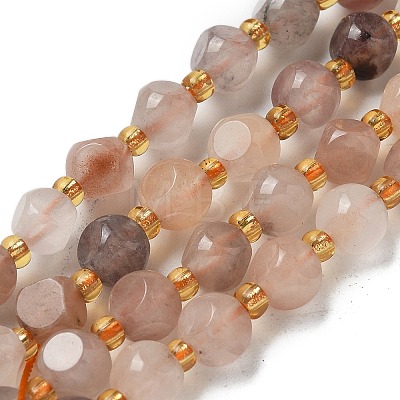 Natural Golden Silk Jade Beads Strands G-K387-A07-01-1