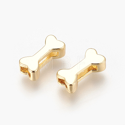 Brass Slide Charms X-KK-T014-123G-1