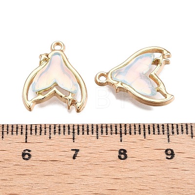 Rack Plating Alloy Glass Pendants FIND-N005-14A-1