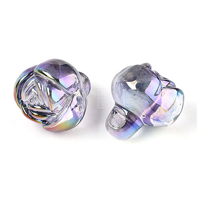 Electroplate Transparent Acrylic Beads PACR-CJC0008-08D-1