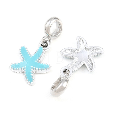 Alloy Enamel European Dangle Charms AL-CBAC2D3-02P-06-1