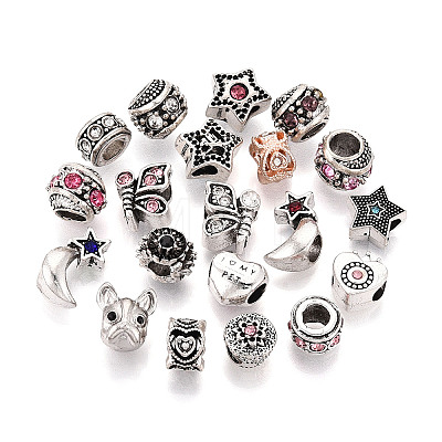 Alloy European Beads MPDL-S066-046-1