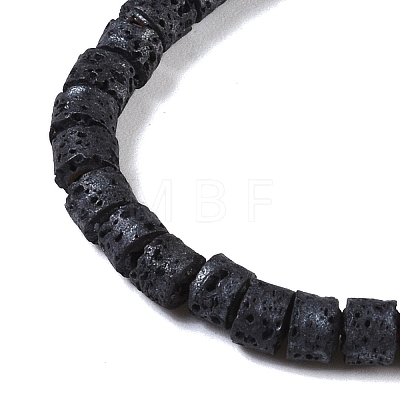 Frosted Natural Lava Rock Beads Strands G-E618-02A-1