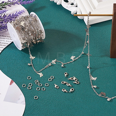  Charms Bracelet Necklace Making Kit CH-TA0001-01-1