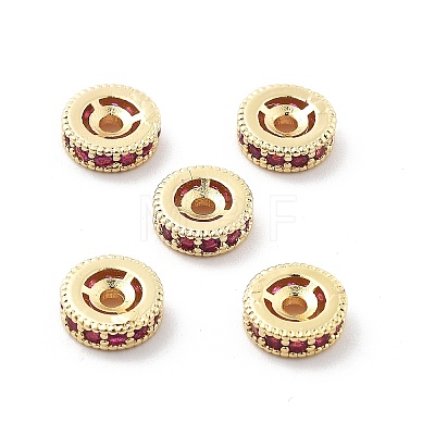 Brass Micro Pave Cubic Zirconia Beads KK-R216-10B-KCG02-1