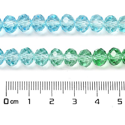 Transparent Painted Glass Beads Strands DGLA-A034-T6mm-A17-1