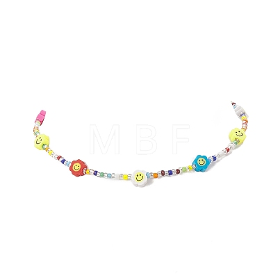 Glass Seed Bead Beaded Necklaces NJEW-JN04212-1