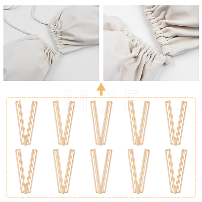 SUPERFINDINGS 10Pcs Alloy Bikini Clips FIND-FH0009-22G-1