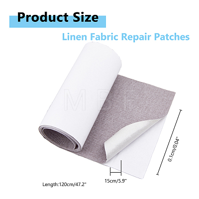 Self Adhesive Linen Fabric DIY-WH0542-20B-1