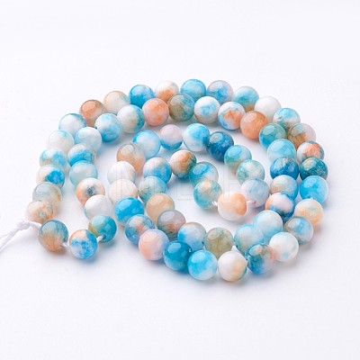 Natural Persian Jade Beads Strands X-G-D434-6mm-16-1