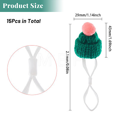 Mini Woolen Yarn Pet Hats AJEW-WH0314-344-1