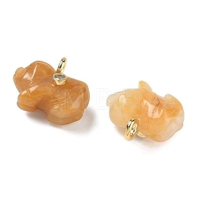 Natural Topaz Jade Carved Pendants GG-CBA105B-03D-G-1