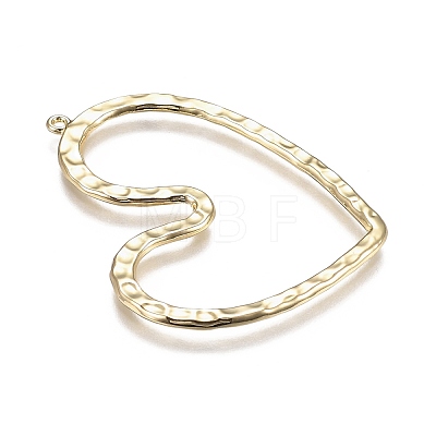 Hammered Side Alloy Jewelry Pendants PALLOY-Z001-07LG-1