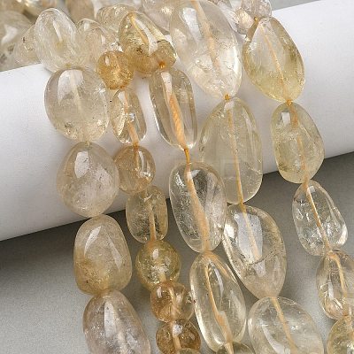 Heated Natural Citrine Beads Strands G-L650-I01-01-1