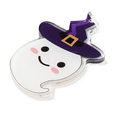 Halloween Theme Double Sided Printed Acrylic Big Pendants OACR-Z023-02J-1