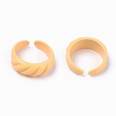 Spray Painted Alloy Cuff Rings RJEW-T011-31A-RS-1