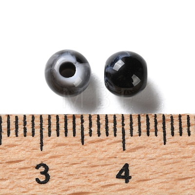 Opaque Acrylic Beads X-OACR-M015-12C-1