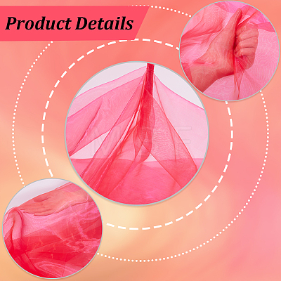 Polyester Organza Fabric DIY-WH0003-138A-1