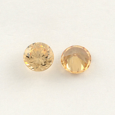 Diamond Shaped Cubic Zirconia Pointed Back Cabochons ZIRC-R004-5mm-04-1