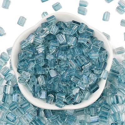 Transparent Spray Painted Glass Seed Beads SEED-L011-10A-09-1